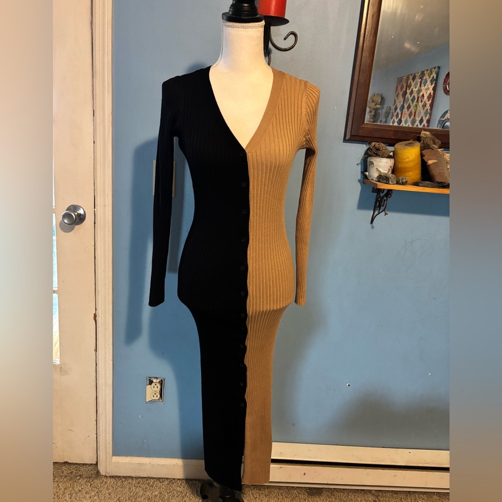 Taylor, Color block, Knit, Maxi Dress